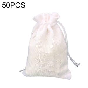 50-Piece Linen Jute Drawstring Gift Bags Set - Ideal for Wedding & Birthday Gifts