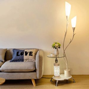Modern Storage Floor Lamp Table for Living Room Bedroom Sofa