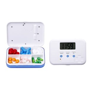 6-Grid Mini Pill Box with Secure Seal - Compact Reminder Electronic
