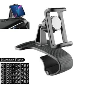 Car Phone Holder - Secure Navigation, Easy Buckle Design, Number Plate Clip