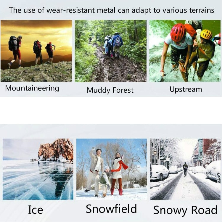 Outdoor Zinc Alloy Crampons with 7-Tooth Spikes for Snow & Ice - Anti-Skid Covers 5 Outdoor Zinc Alloy Crampons With 7-Tooth Spikes For Snow &Amp; Ice - Anti-Skid Covers - Image 5