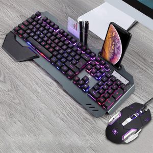 618 Internet Cafe Game Manipulator Keyboard and Mouse Set, 1.6m Cable Length