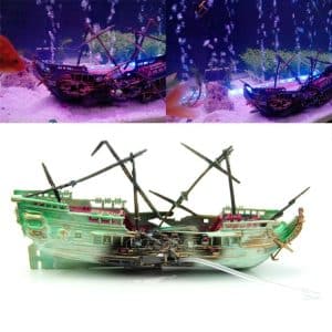 Aqua Shipwreck Decoration - Enhances Oxygen Levels, Fish Tank Landscaping
