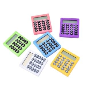 Colorful Pocket Cartoon Mini Calculator - Handy Coin Battery Calculation Tool