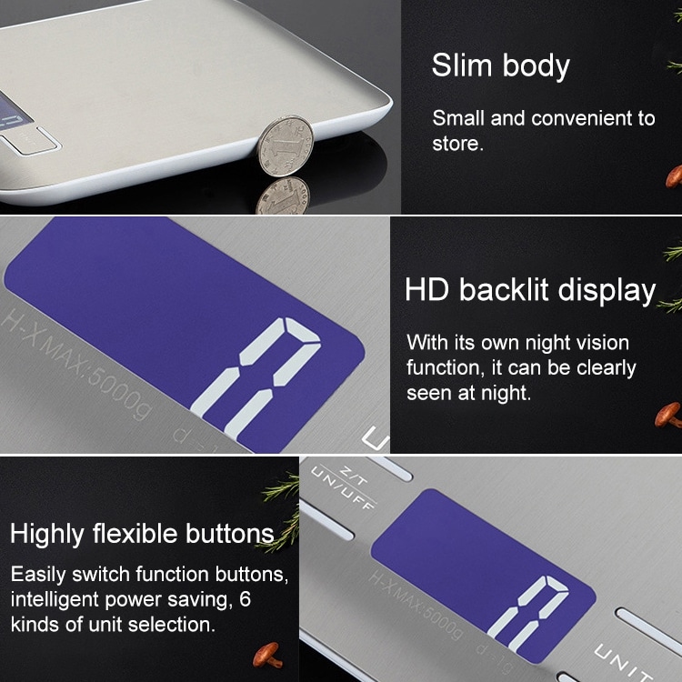 Precision Stainless Steel Kitchen Scale - LCD Display for Accurate Recipes 4 Precision Stainless Steel Kitchen Scale - Lcd Display For Accurate Recipes - Image 4