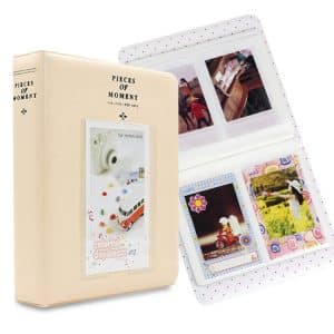 Photo album designed for Instax Mini photos with a decorative cover and inner pages.