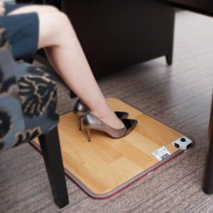 Office Plug-in Electric Feet Warmer 50x30cm - Thermostat Control, Instant Warmth