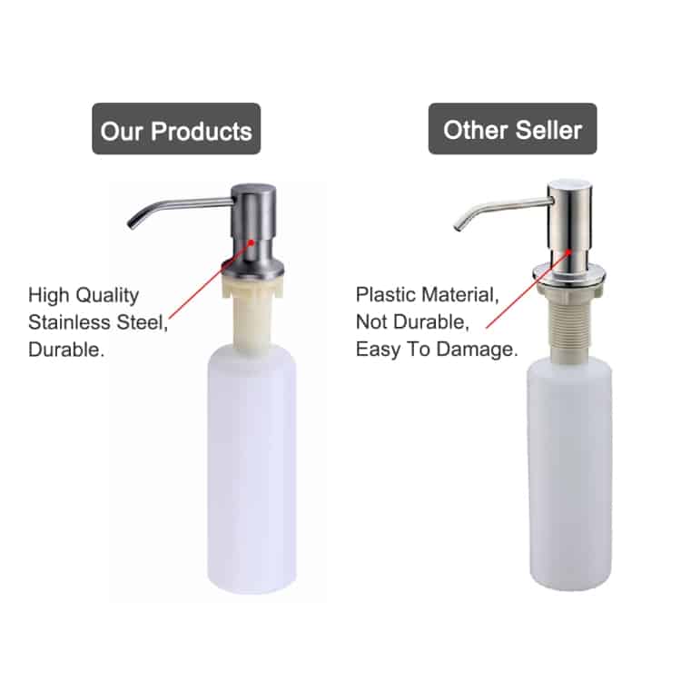 304 Stainless Steel Soap Dispenser - Top-Quality Detergent Bottle for Kitchen Sink 5 304 Stainless Steel Soap Dispenser - Top-Quality Detergent Bottle For Kitchen Sink - Image 5