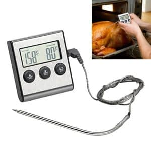 Kitchen Digital Thermometer Timer for Cooking Meat BBQ Water Milk - Precise Temperature Control