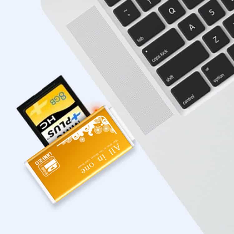 Ultimate Multi-in-1 Memory Card Reader for SD, Micro SD, TF, M2, MMC - 70 Characters 6 Bcg Credit Card And Prepaid Card On Laptop Keyboard For Online Shopping And Digital Payments; Secure Financial Transaction Concept.