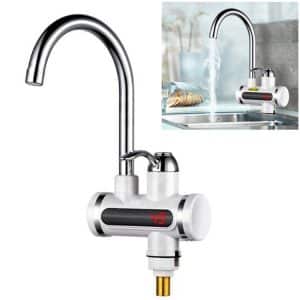 220V Instant Electric Faucet Heater with Temperature Display - Quick Hot Water