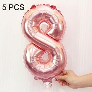 16" Happy Birthday Wedding Number Foil Balloons Set - 5pcs