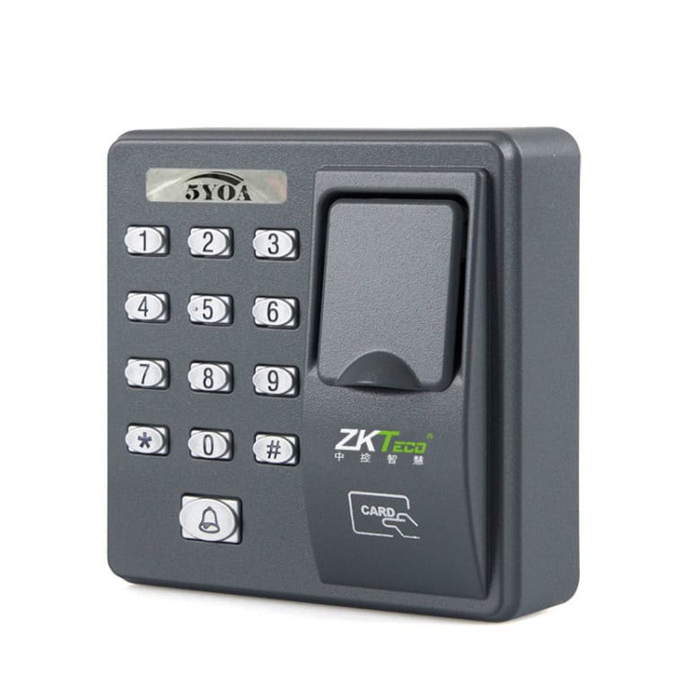 ZKTeco X6 Fingerprint Access Control System - Intelligent Office Security 2 Keypad Access Control Panel With Fingerprint Scanner And Rfid Card Reader, Used For Secure Building Entry Systems.
