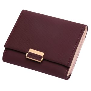 Luxury Leather Plaid Wallet for Women - Stylish Card Holder & Coin Purse