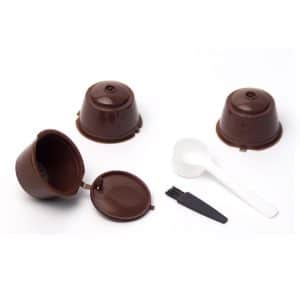 Eco-Friendly Reusable Coffee Capsules Set - 3pcs Soft Caps, Food Grade PP