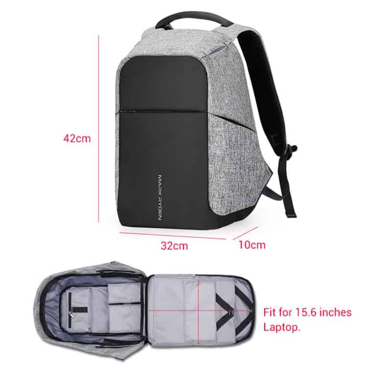 Mark Ryden USB Charging Laptop Backpack 15" - Multi-Functional & Stylish 4 Mark Ryden Usb Charging Laptop Backpack 15&Quot; - Multi-Functional &Amp; Stylish - Image 4