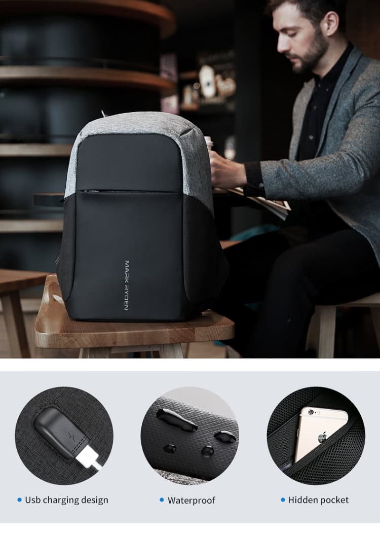 Mark Ryden USB Charging Laptop Backpack 15" - Multi-Functional & Stylish 8 Mark Ryden Usb Charging Laptop Backpack 15&Quot; - Multi-Functional &Amp; Stylish - Image 8