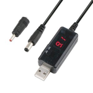 USB Boost Cable 5V to 9V 12V Step-Up Voltage Converter 1A Power Regulator