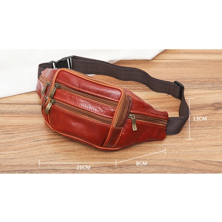 Genuine Leather Men's Waist Bag - Travel Organizer for Mobile Phones 5 Genuine Leather Men'S Waist Bag - Travel Organizer For Mobile Phones - Image 5