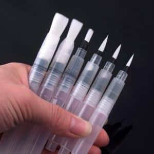 6-Piece Portable Watercolor Brush Set for Drawing and Painting