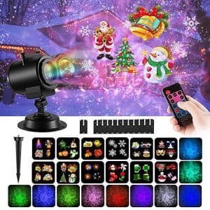 12W RGBW LED Water Waves Lamp - Christmas Projection Light