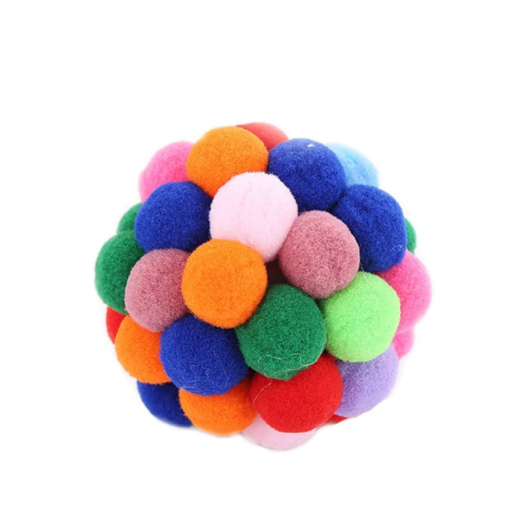 Colorful Handmade Bells Cat Bouncy Ball - Set of 3 Pet Toys 3 Colorful Handmade Bells Cat Bouncy Ball - Set Of 3 Pet Toys - Image 3