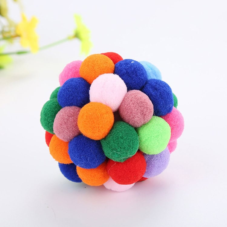 Colorful Handmade Bells Cat Bouncy Ball - Set of 3 Pet Toys 5 Colorful Handmade Bells Cat Bouncy Ball - Set Of 3 Pet Toys - Image 5