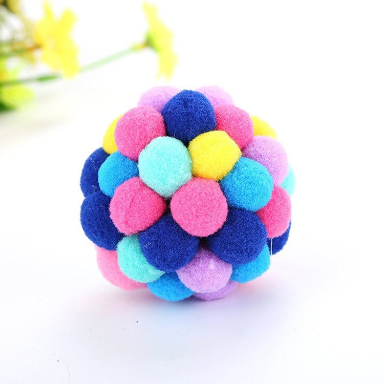 Colorful Handmade Bells Cat Bouncy Ball - Set of 3 Pet Toys 6 Colorful Handmade Bells Cat Bouncy Ball - Set Of 3 Pet Toys - Image 6