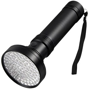 High-powered LED flashlight with durable black design, adjustable focus, and compact size for outdoor, camping, emergency, and tactical use. Perfect for versatile illumination needs.