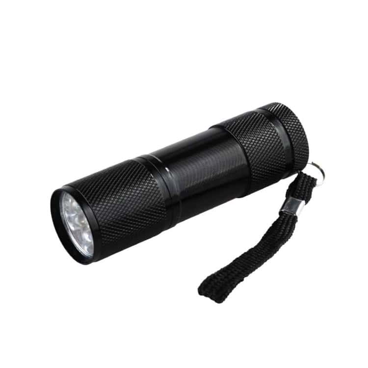 5 PCS Mini UV Flashlight 395NM - Detect Fluorescent Agents Easily 1 High-Quality Led Flashlight Torch Black Portable Handheld Emergency Light With Wrist Strap For Outdoor Activities And Night Security Use.