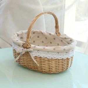 Hand-woven Rattan Picnic Basket for Stylish Storage & Convenience