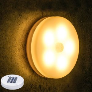 Intelligent Motion Sensor LED Night Light for Bedroom, Controlable Bedside Lamp