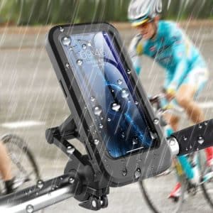 Waterproof Motorcycle/Bicycle Phone Bracket with Rearview Mirror Mount