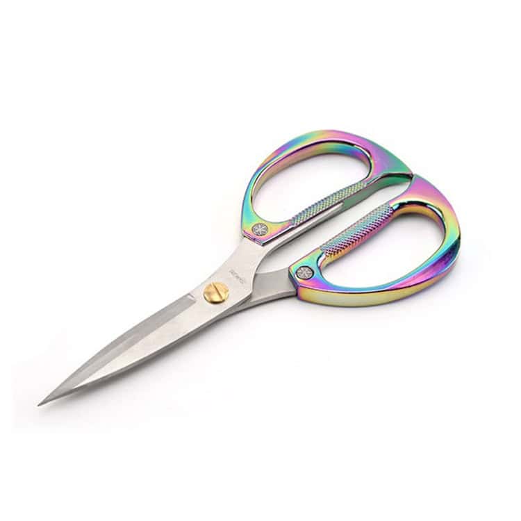 Diamond Scissors: K82 Stainless Steel, Multifunctional Household - Powerful 1 Colorful Stainless Steel Scissors With Rainbow-Tinted Handles, Ideal For Precise Cutting In Crafts, Sewing, And Professional Uses. Durable And Ergonomic Design For Comfortable Handling.