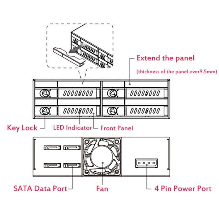 OImaster MR-6401 4-Bay Chassis with Built-In Optical Drive & HDD Box 10 Oimaster Mr-6401 4-Bay Chassis With Built-In Optical Drive &Amp; Hdd Box - Image 10
