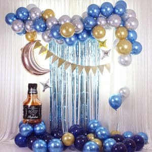 Blue Balloon Set - Whiskey Theme Party Decoration Kit for Stunning Venue Decor