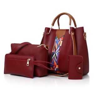 Ladies 4-in-1 Messenger Handbag: Fashionable & Spacious Multi-Functional Bag
