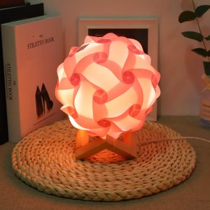 Romantic USB Night Light with Wood Base - Ideal Bedroom Decoration
