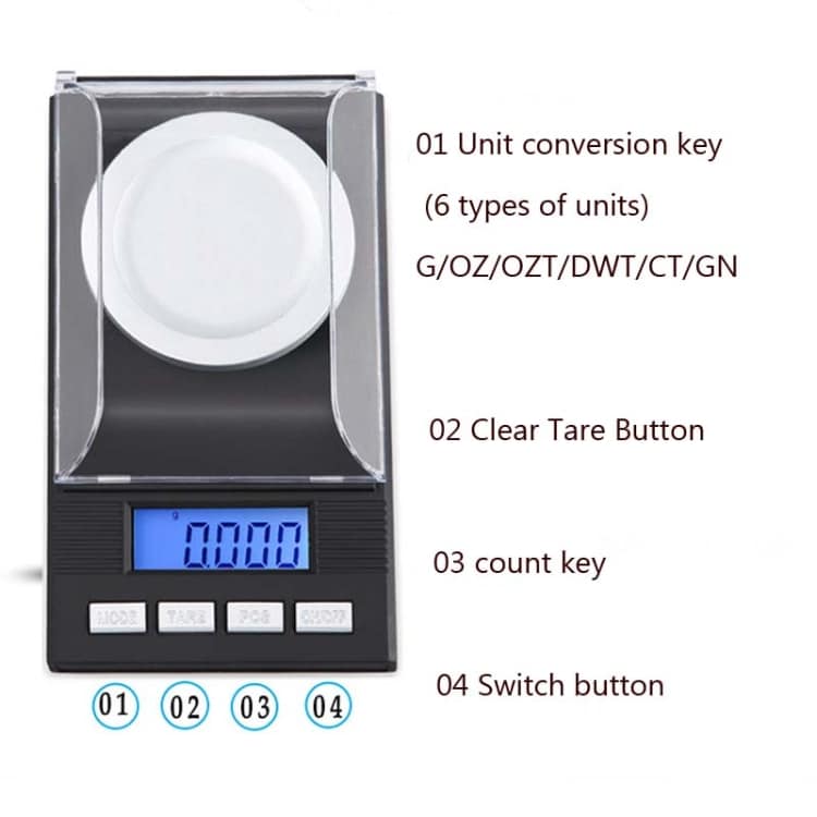 Precision Mini Jewelry Electronic Scale - Portable & Accurate Carat Scale 4 Precision Mini Jewelry Electronic Scale - Portable &Amp; Accurate Carat Scale - Image 4