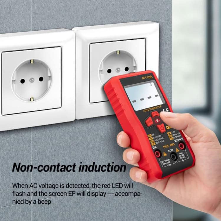 ANENG M118A High-Precision Auto Range Digital Multimeter, Multi-Function 5 High-Voltage Electrical Outlet With Non-Contact Voltage Tester, Electricity Safety, Troubleshooting Electrical Systems, Electrical Testing Tools, Home Electrical Safety Equipment.
