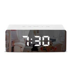 Wake up in style with the LED Mirror Alarm Clock: Time, Temperature, and Large Display!