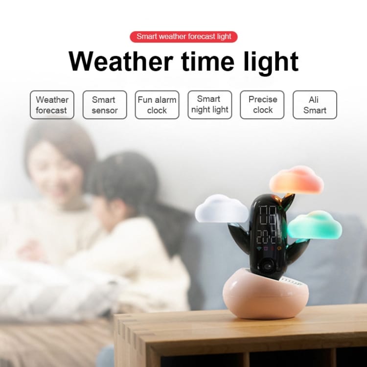 Smart Cloud Weather Time Light Alarm Clock - Multifunctional Child Wake-Up Timer 12 Smart Cloud Weather Time Light Alarm Clock - Multifunctional Child Wake-Up Timer - Image 12