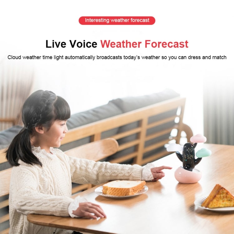 Smart Cloud Weather Time Light Alarm Clock - Multifunctional Child Wake-Up Timer 6 Smart Cloud Weather Time Light Alarm Clock - Multifunctional Child Wake-Up Timer - Image 6
