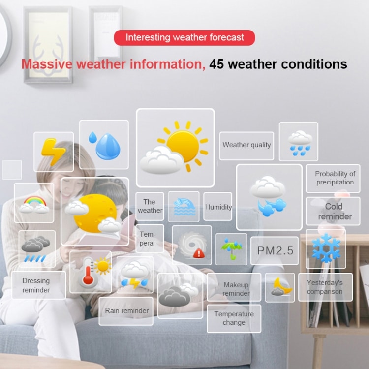 Smart Cloud Weather Time Light Alarm Clock - Multifunctional Child Wake-Up Timer 9 Smart Cloud Weather Time Light Alarm Clock - Multifunctional Child Wake-Up Timer - Image 9