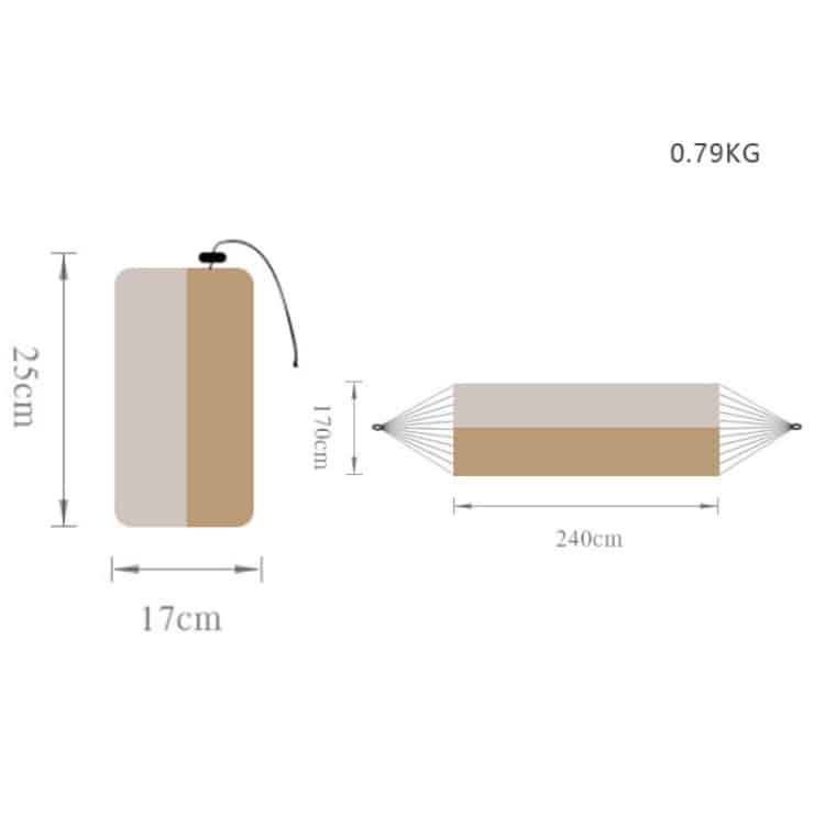 Outdoor Double Inflatable Hammock 270x140cm - Anti-Rollover Camping Swing 6 Outdoor Double Inflatable Hammock 270X140Cm - Anti-Rollover Camping Swing - Image 6