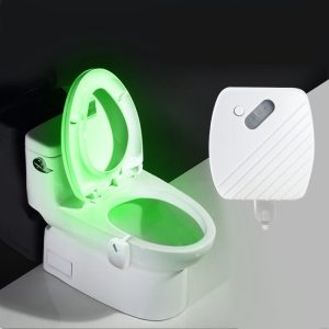 24-Color LED Night Light w/ Motion Sensor & Light Sensor - Toilet Hanging Style
