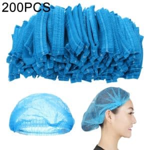 200 PCS Disposable Anti Dust Bath Caps for Spa & Salon, Non-woven Pleated, Beauty
