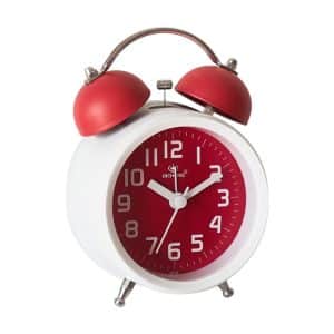 6016 Simple Bell Small Alarm Clock with Night Light – Ideal for Students!