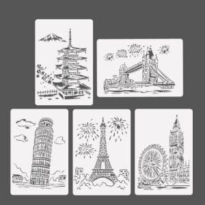 Cityscape A4 Painting Template - Design Urban Masterpieces Effortlessly!