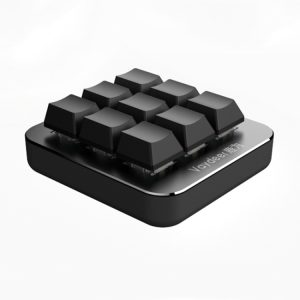 Wireless keypad with black keys and compact design for secure access control and easy usability.